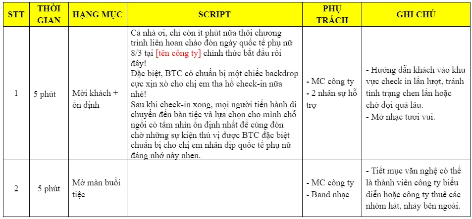 Tải Ngay Mẫu lời dẫn chương trình ngắn gọn dịp 8 3 cập nhật 2024